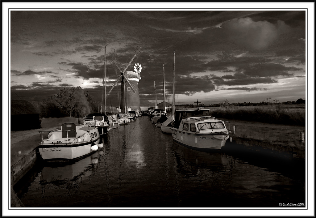 Last light at Horsey Mill!
