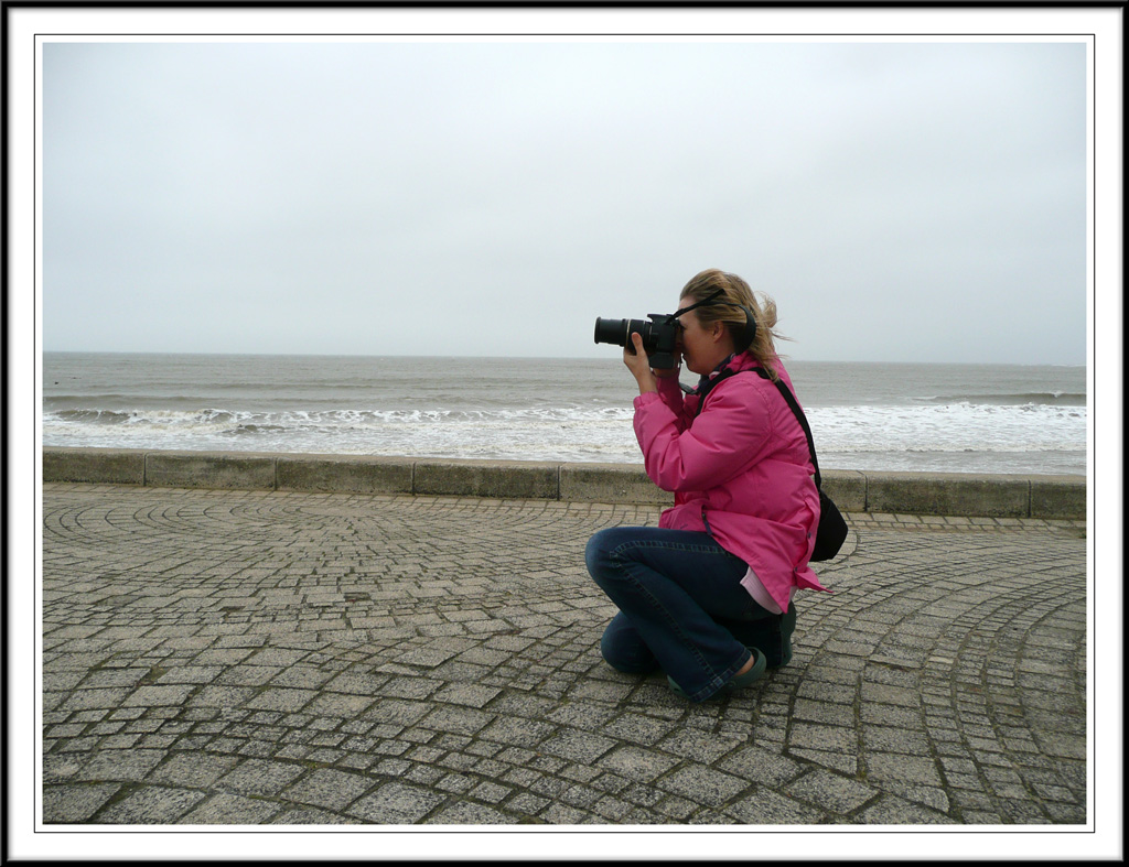 Braving the wind!