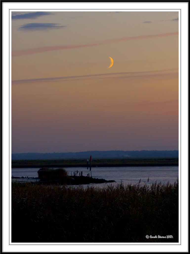 Moon at sunset!