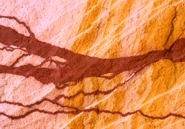 Iron oxide stain in Navajo Sandstone, Coyote Buttes, AZ