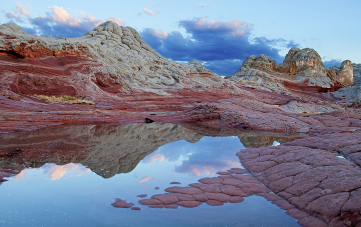 Monsoon puddles at White Pocket, Paria Plateau, AZ