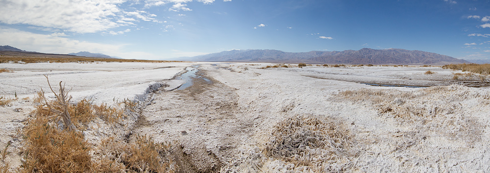 Death valley salt pan orama