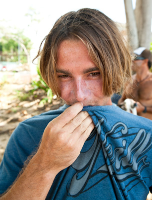 Blake Eating His Shirt For Lunch