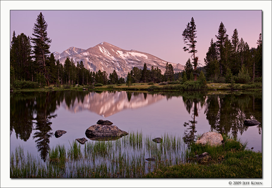 Twilight Reflection of Mammoth Peak, Dana Meadows