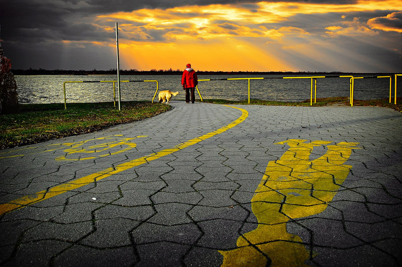 walk at dusk