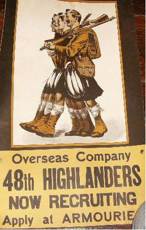 WW1 48th Highlander Recruiting Poster