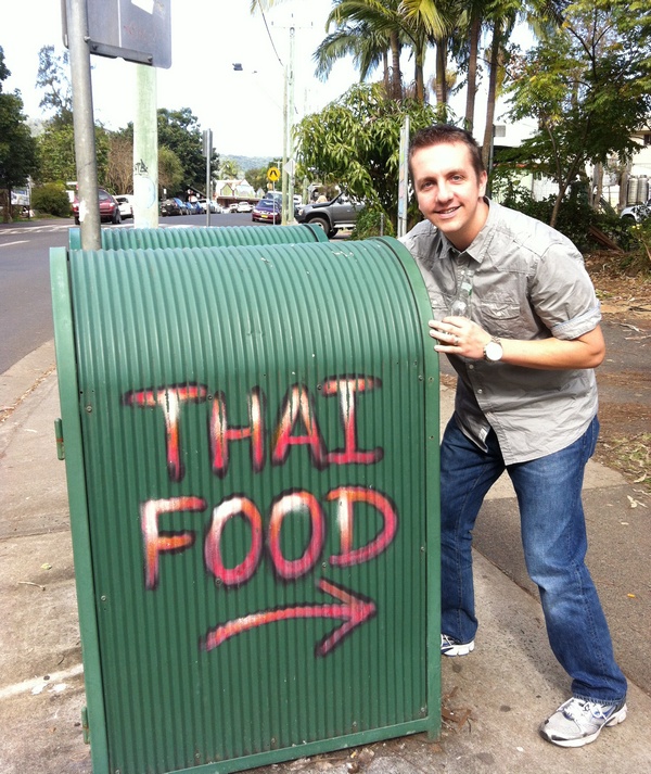 Free Thai food in a waste bin apparently