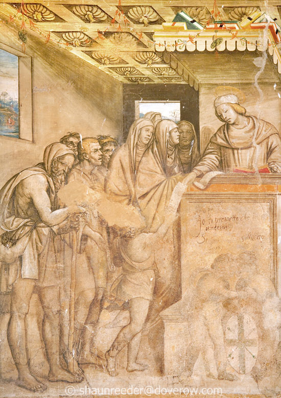 14th century fresco, San Gimignano