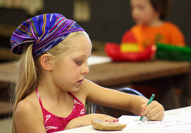 Making art in the Kids Zone