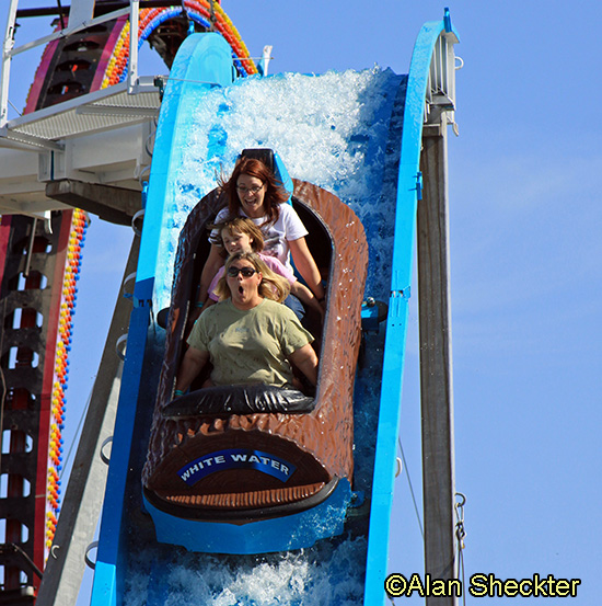 Den and friends on the water slide