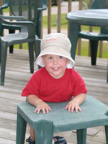 gotta love a two year old in a hat