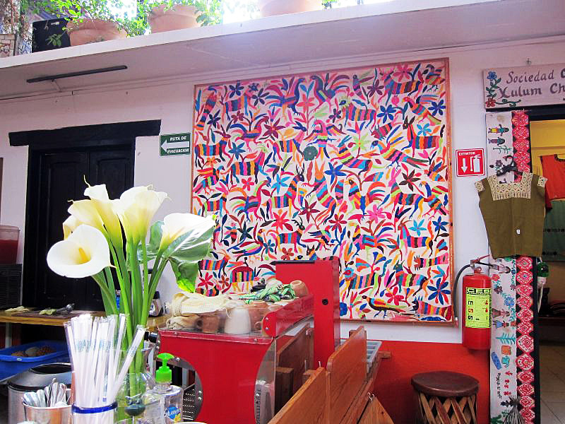 TierrAdentro Restaurant: Otomi embroidery 2696
