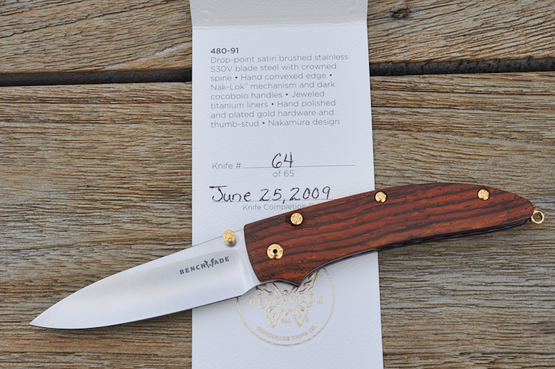 Benchmade 480-91 + certificat