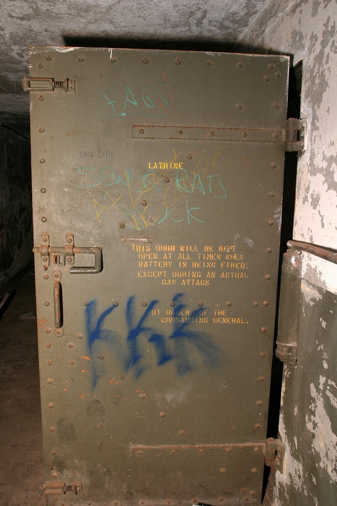 Before: Officers latrine door 2006