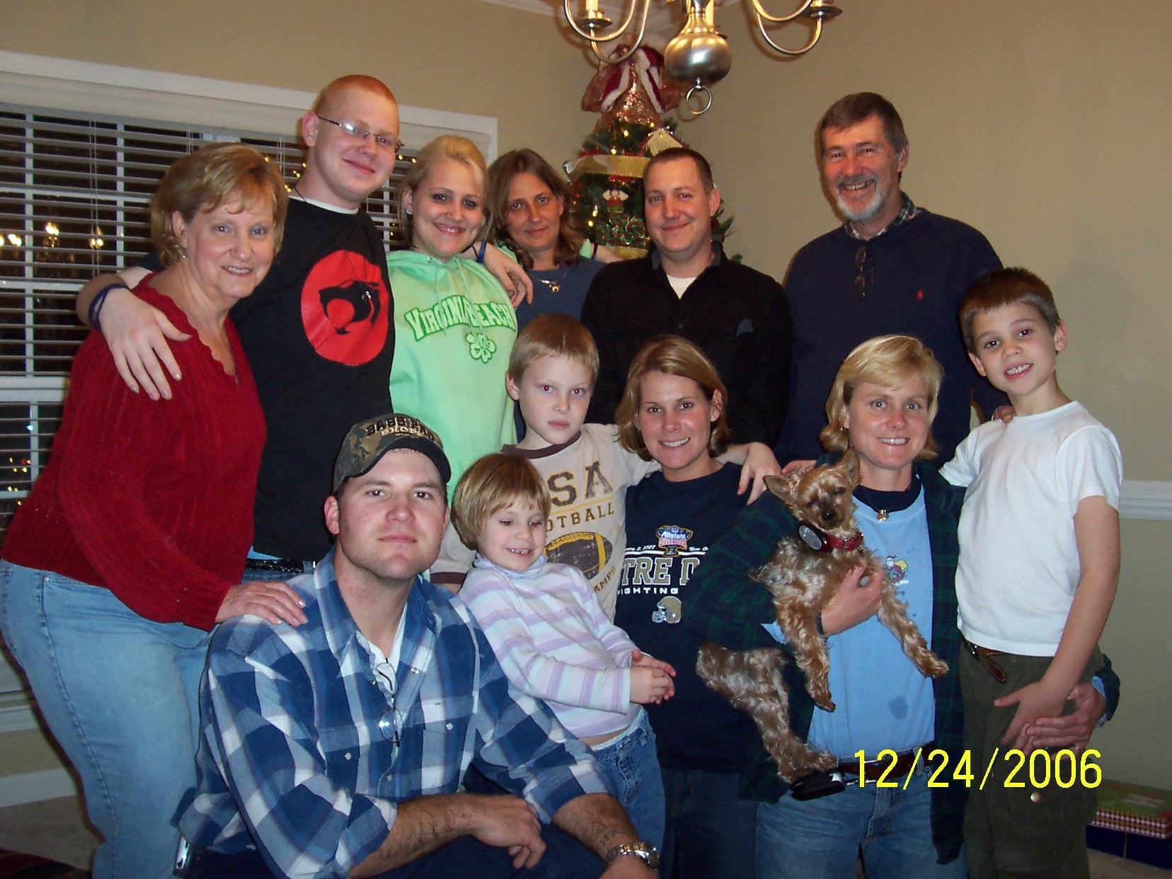 The David Lloyd - Sandra Dodson family on Christmas Eve.
