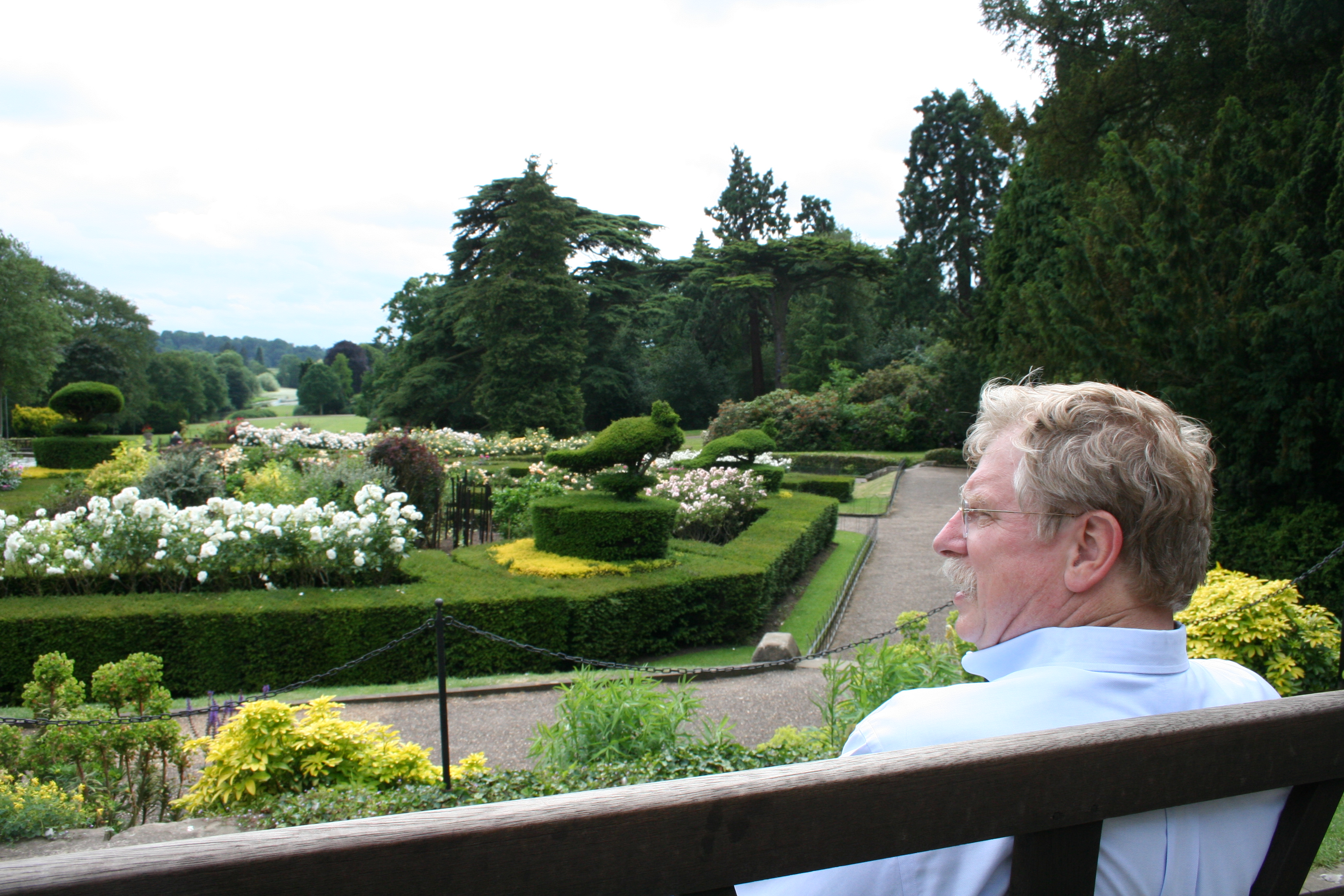 Kit in an English garden, June 2006.