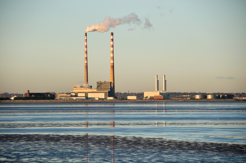 Wintry sun on the Pigeonhouse,Dublin