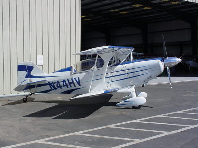 fixed-wing aircraft<br>N44HV a biplane