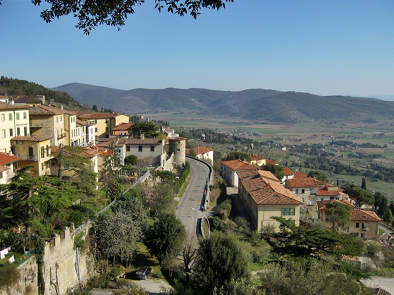 Cortona. Vista desde la Piazza Garibaldi