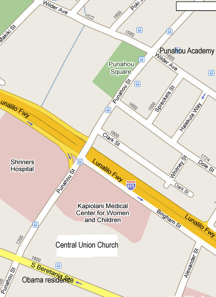 Map of the area (c) Google