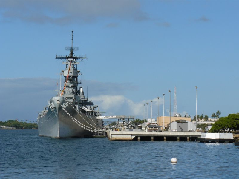 Ship moored at Pearl Harbor