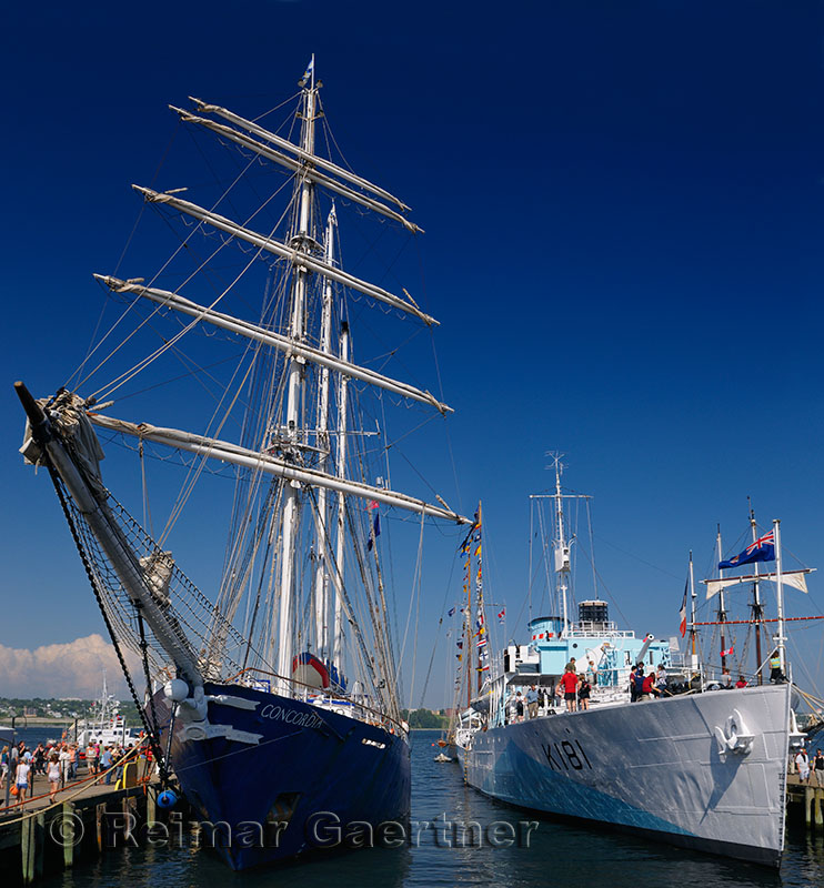 Concordia and HMCS Sackville at Halifax Harbour Tall Ships Festival 2009