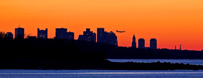 Boston viewed from Hingham