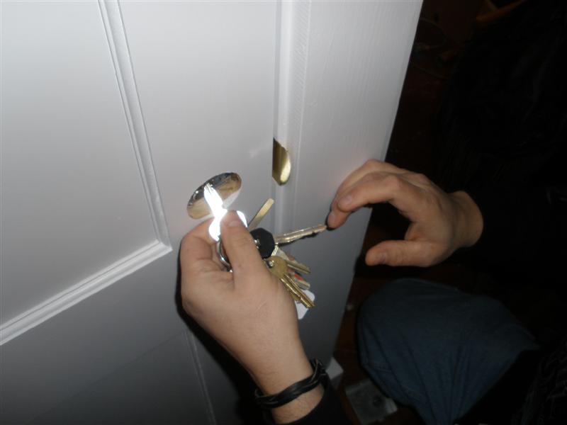 Missing doorknob