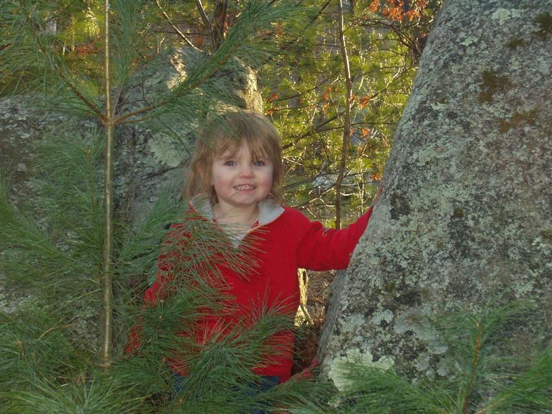 Jess in the back yard