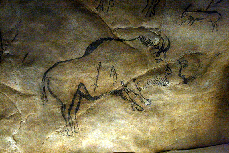 parietal art - Niaux caves. a bison 14000 years old...