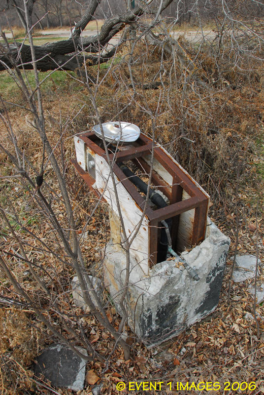 One of two drinking fountains