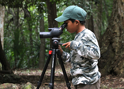 Vladimirs #1 son -- budding birder!