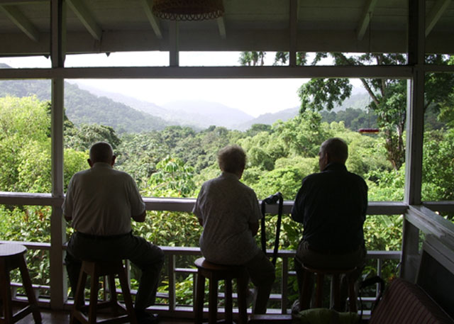 Dave, Carol, & Bob & veranda view - AWNC