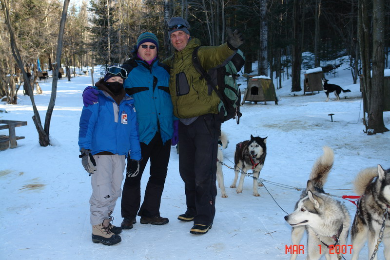 dog sledding with yves
