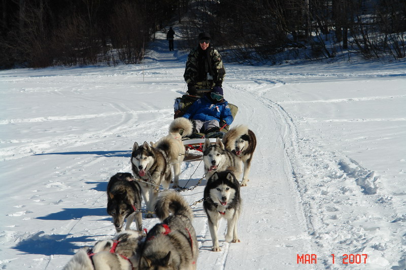 on frozen lake