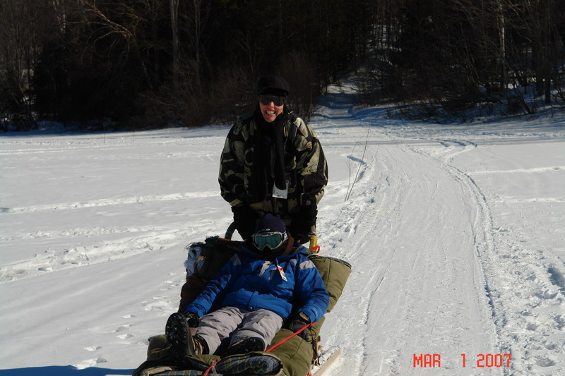 on frozen lake