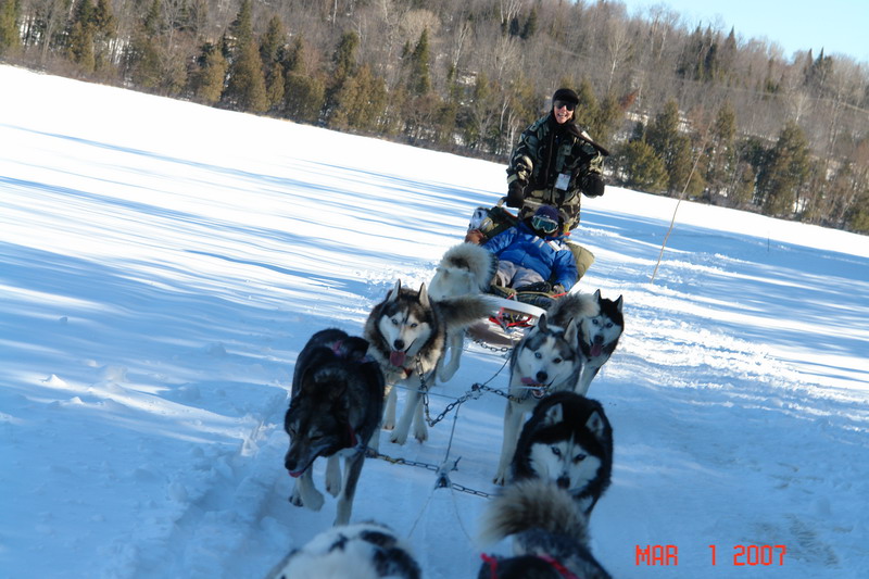 on frozen lake