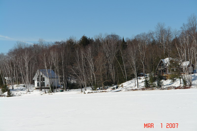 on frozen lake