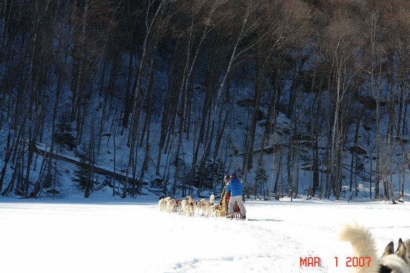 on frozen lake