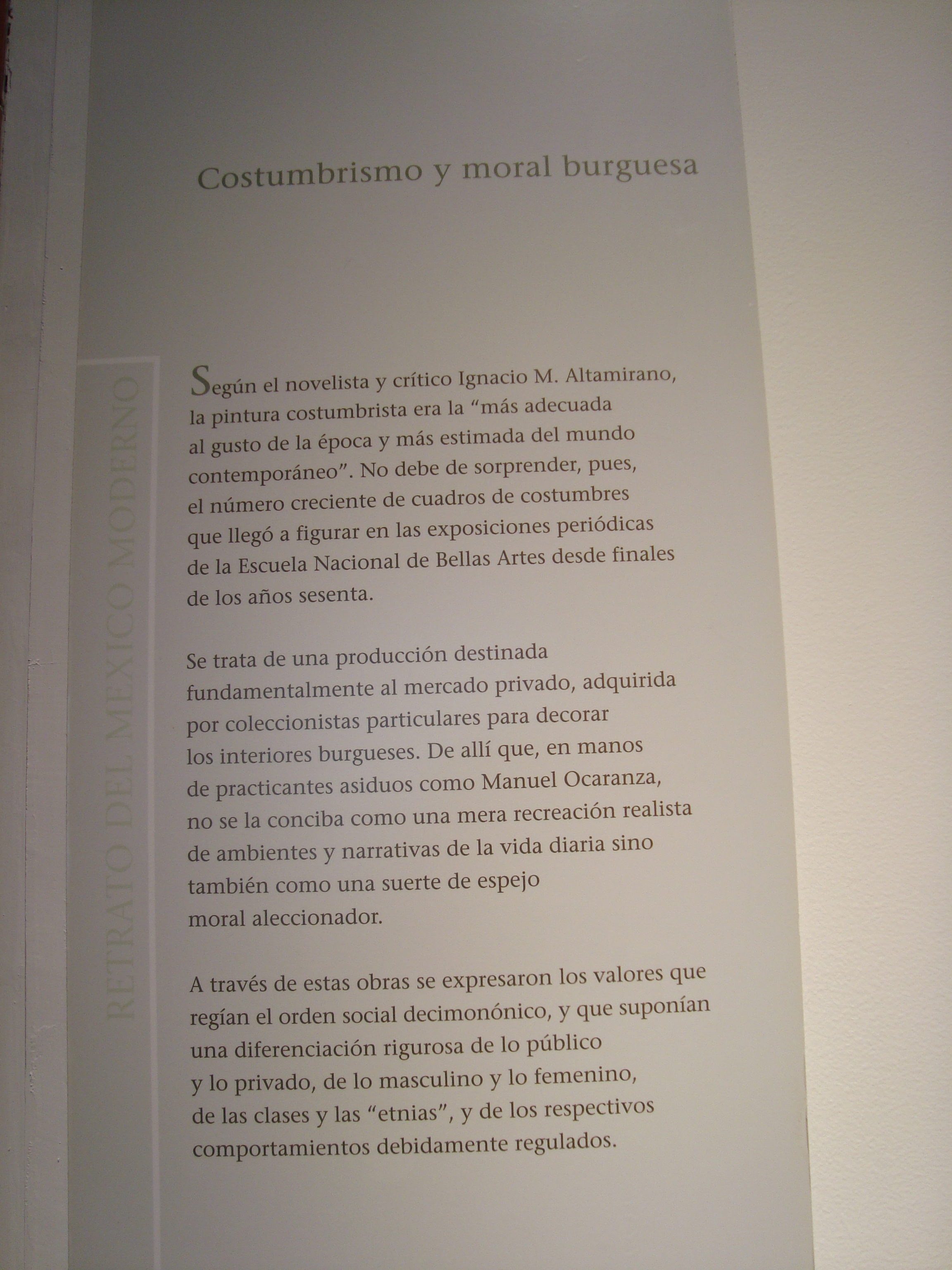 Costumbrismo y moral burguesa