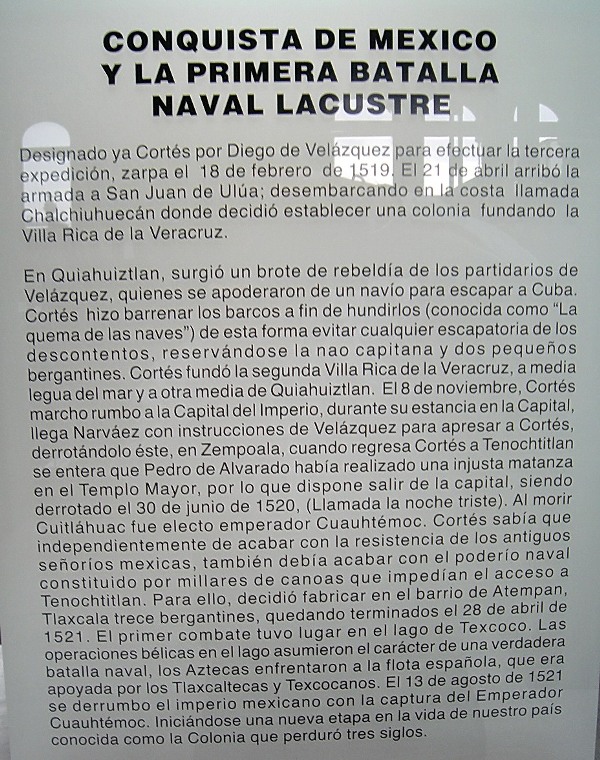 PRIMERA BATALLA NAVAL LACUSTRE EN LA CONQUISTA DE MXICO