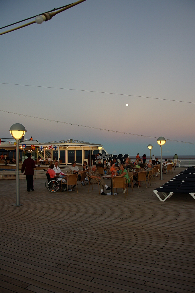 Aft pool at dusk