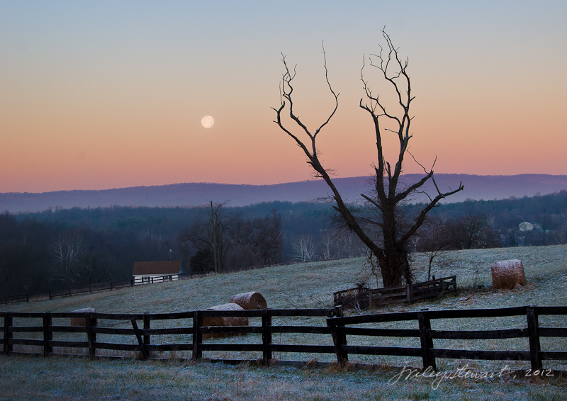 Moon Setting Over Catoctin Valley