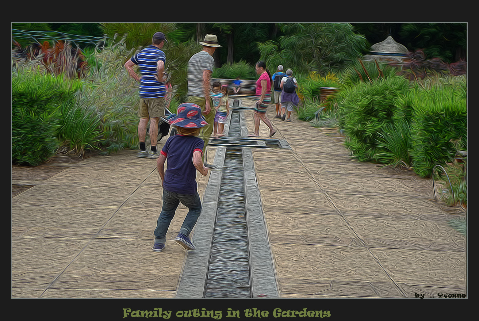Family outing in the Gardens
