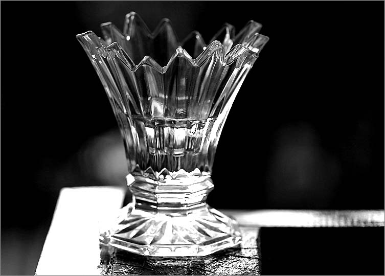Candle vase black & white