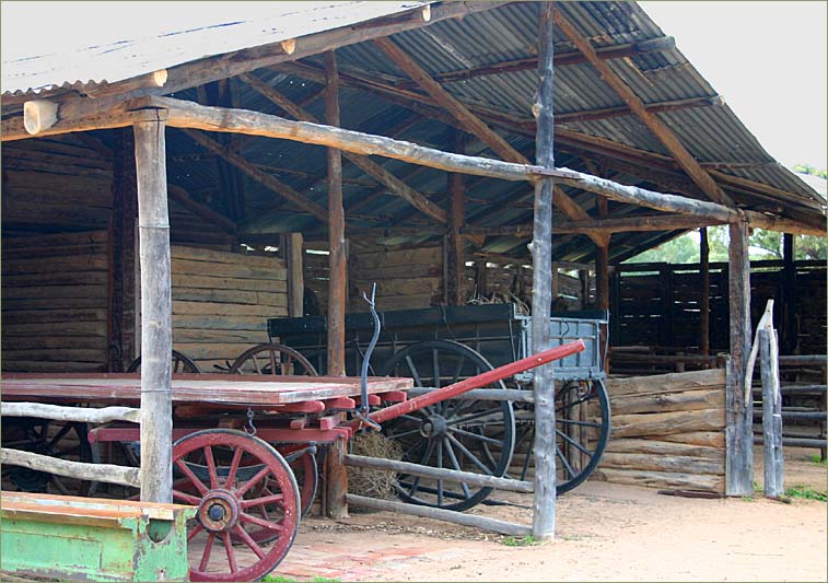 A shed for carts and horse equipment