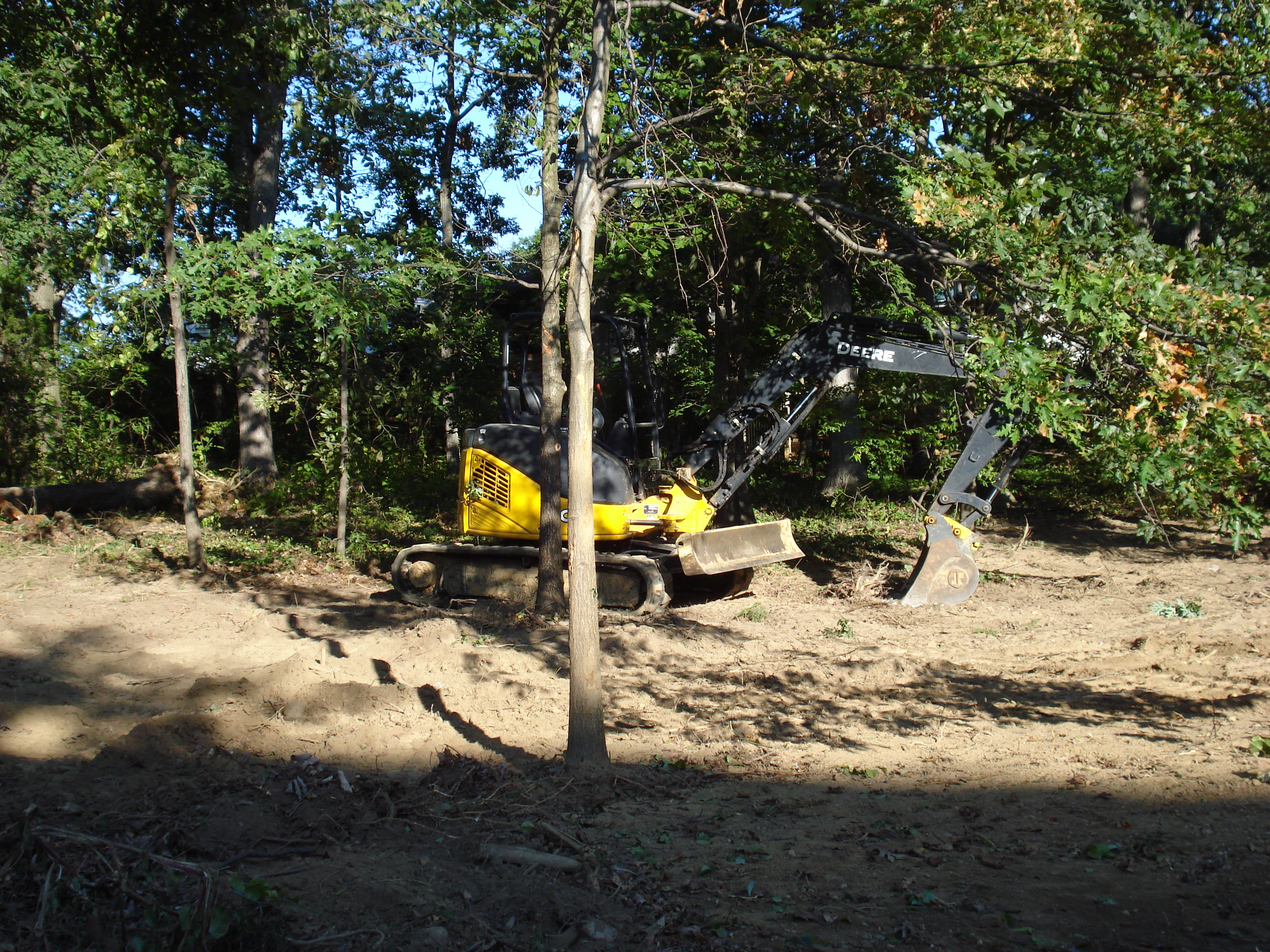 Backhoe at work