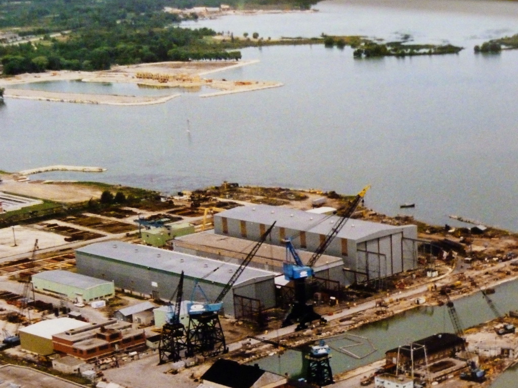 Collingwood Shipyards and Kaufman Furniture Docks (Future Mariners Haven) historic photo