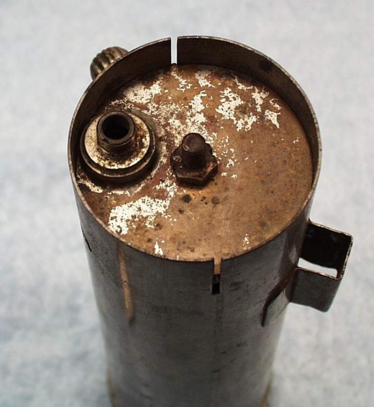 Bottom View of Early Bremer Measure - Slotted Sides To Allow Powder Adjustment For The Various Powder Charges