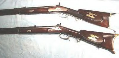 Zettler Club Rifles with Inlays Engraved With The Original Owners Name